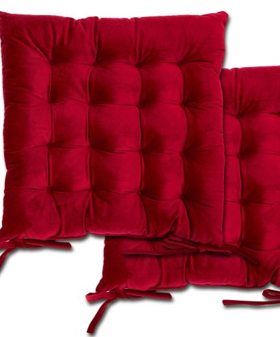 Malia Collection - Velvet Seat Pad in Red