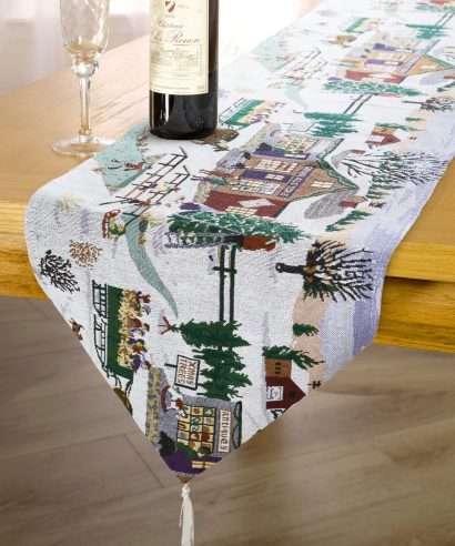Alternative view of Christmas Tapestry - Winter Scene Table Runner