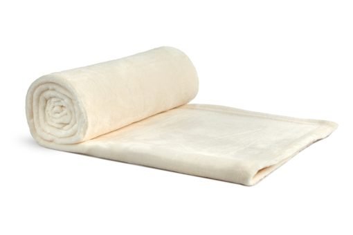 Plush Flannel Fleece Blanket – Super Soft Throw in Cream