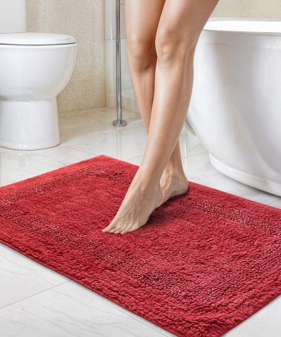 Thebes Collection - Sparkle Trim 2pc Bathroom Set in Red