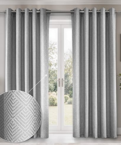 Alternative view of Amaranth Collection - Ultra Blackout Eyelet Curtains in Grey