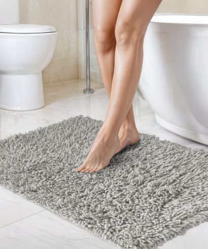 Tumble Twist Collection - Pure Cotton 2pc Bathset in Silver