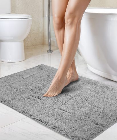 Ripple Collection - Pure Cotton Jacquard 2pc Bathset in Silver