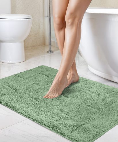 Ripple Collection - Pure Cotton Jacquard 2pc Bathset in Green