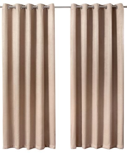 Metro Collection - Thermal Blackout Eyelet Curtains in Taupe