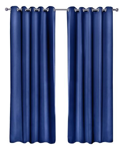 Alternative view of Essential Blackout Collection - Woven Thermal Blackout Eyelet Curtains in Navy